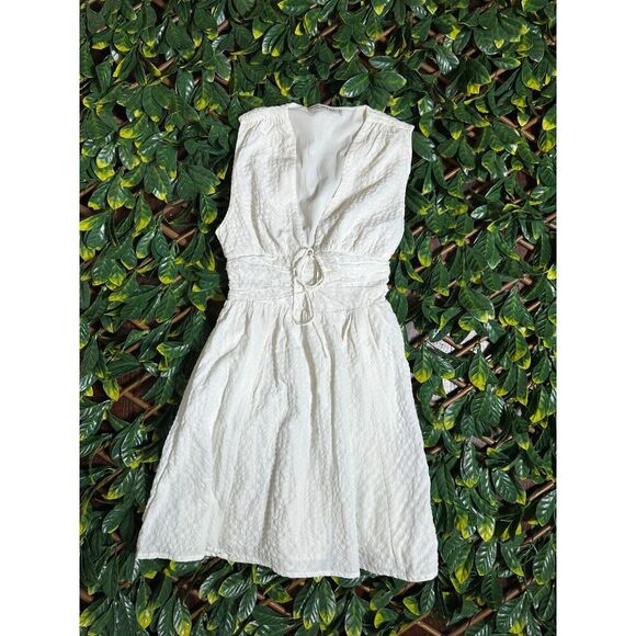 Abercrombie & Fitch Textured Plunge Keyhole Mini Dress Size XXS - Picture 2 of 4